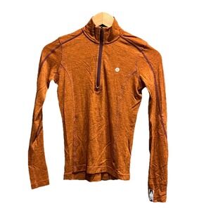 Kora Orange 1/2 Zip Merino Wool Yak Women's Baselayer Sweater Size Small
